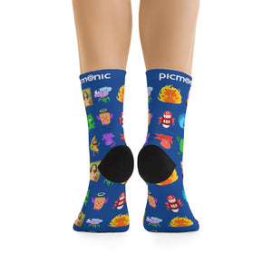 Picmonic Character Socks in Blueberry