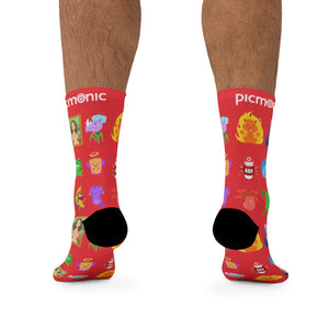 Picmonic Character Socks in Strawberry