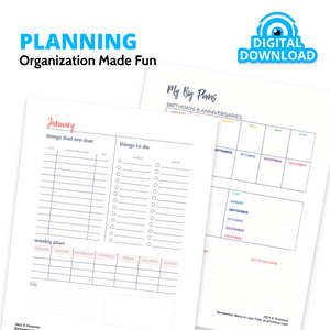 UNDATED Healthcare Student Planner, Goal Organizer, To-Do List and Calendar Digital Download by Picmonic