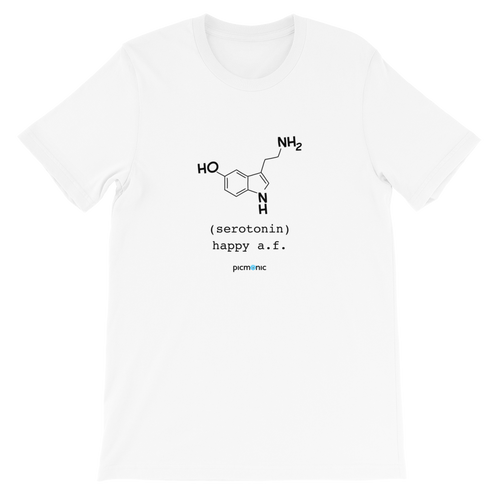Happy A.F. (serotonin) Short-Sleeve Unisex T-Shirt