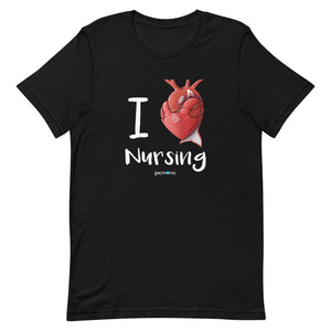 "I Heart Nursing" Unisex Picmonic Short-Sleeve T-Shirt