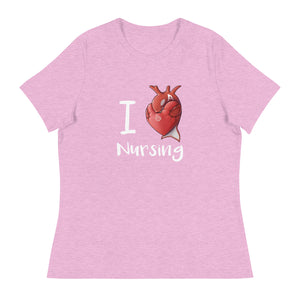 Women's "I Heart Nursing" Crew Neck T-shirt
