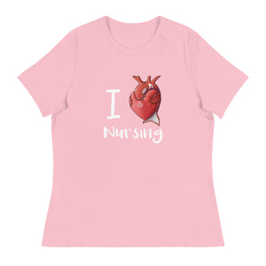 Women's "I Heart Nursing" Crew Neck T-shirt